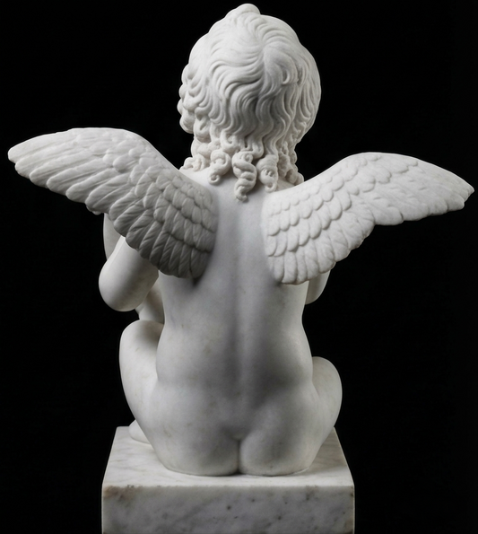 Cupid Playing the Lyre Bertel Thorvaldsen Natural Marble Statue