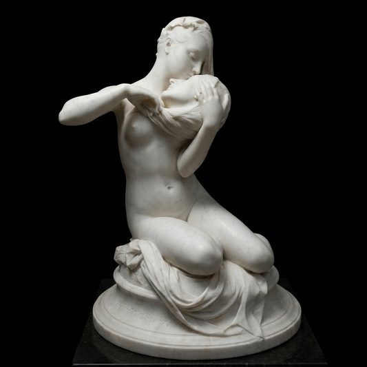 André Chenier's Muse Natural Marble Statue