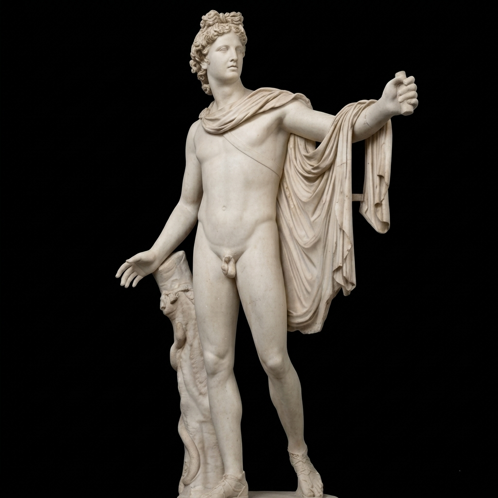Apollo Belvedere Natural Marble Statue