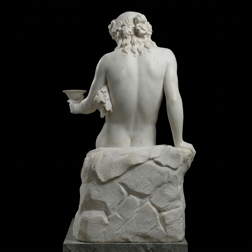 Bacchus Natural Marble Statue