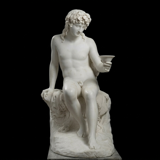 Bacchus Natural Marble Statue