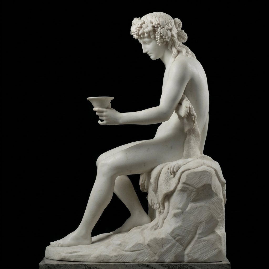 Bacchus Natural Marble Statue