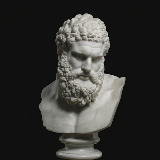 Bust of the Farnese Hercules Natural Marble Statue