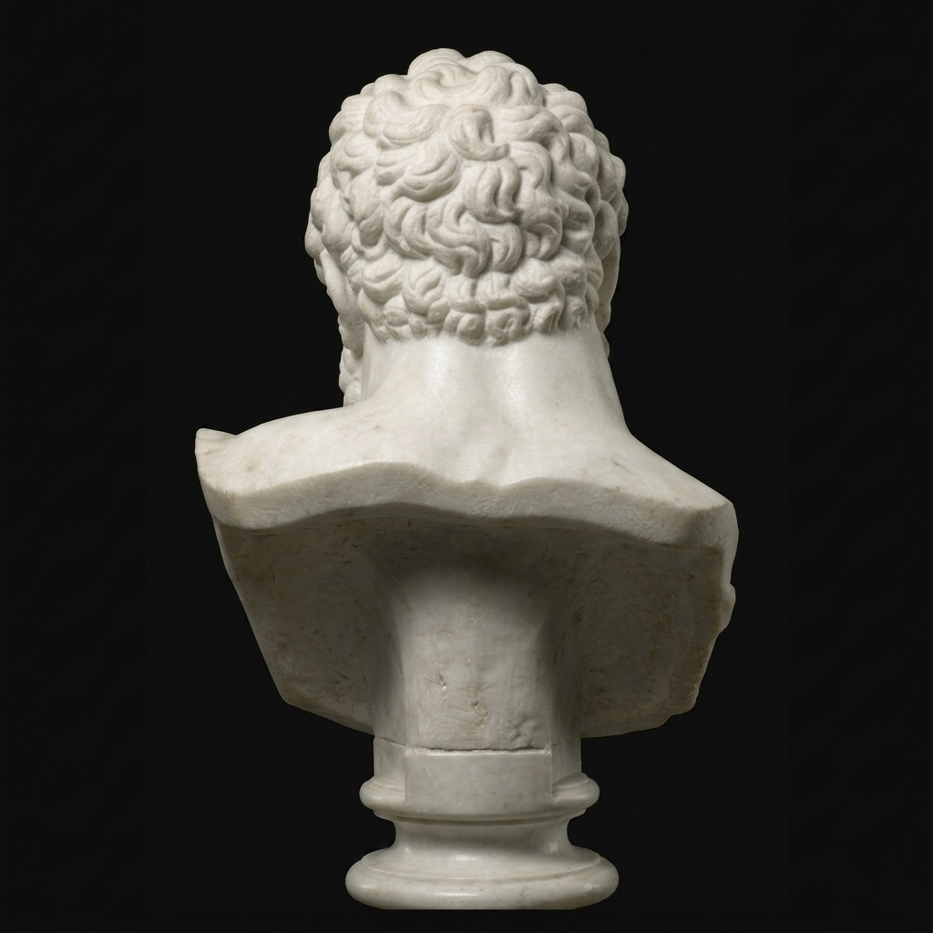 Bust of the Farnese Hercules Natural Marble Statue
