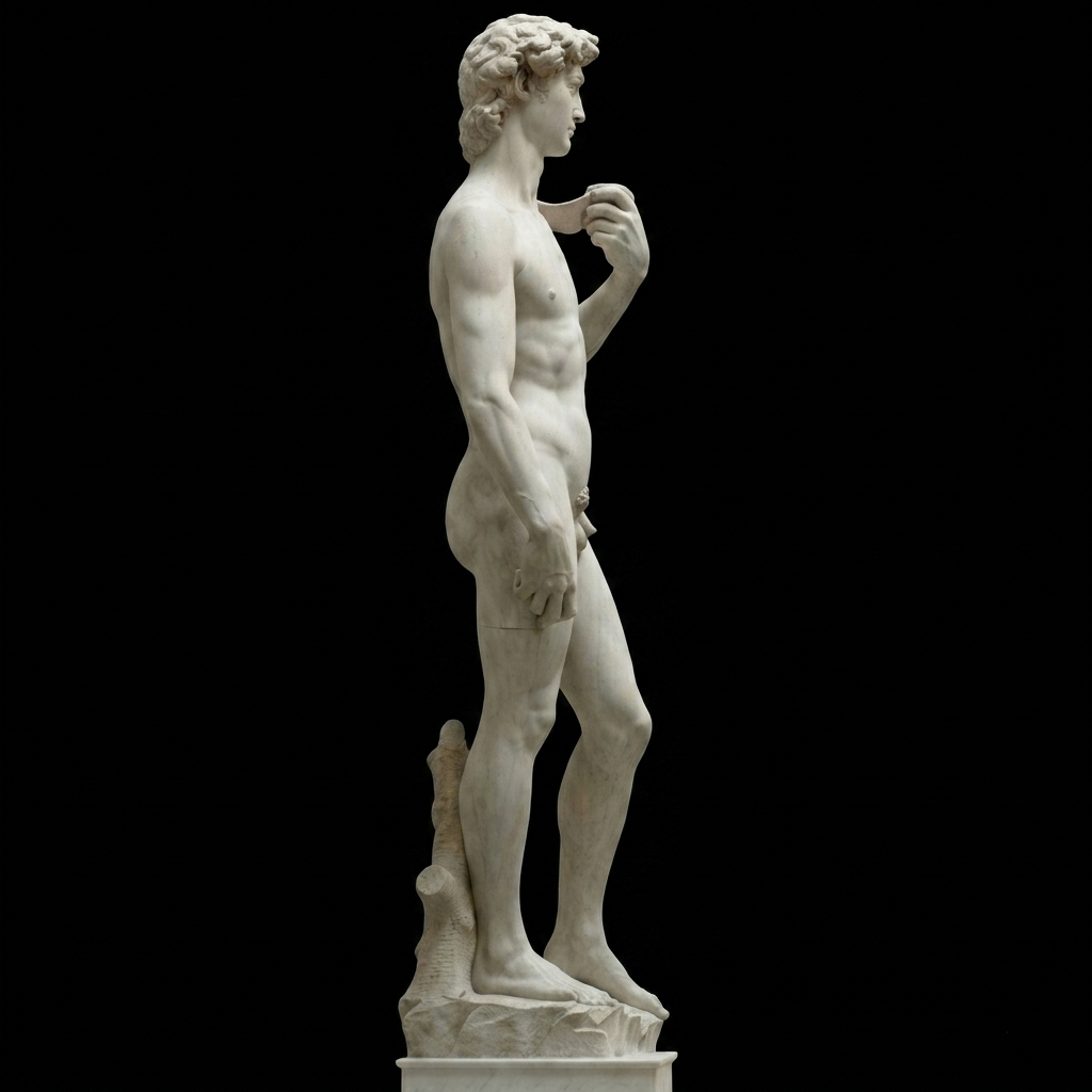 David Natural Marble Statue