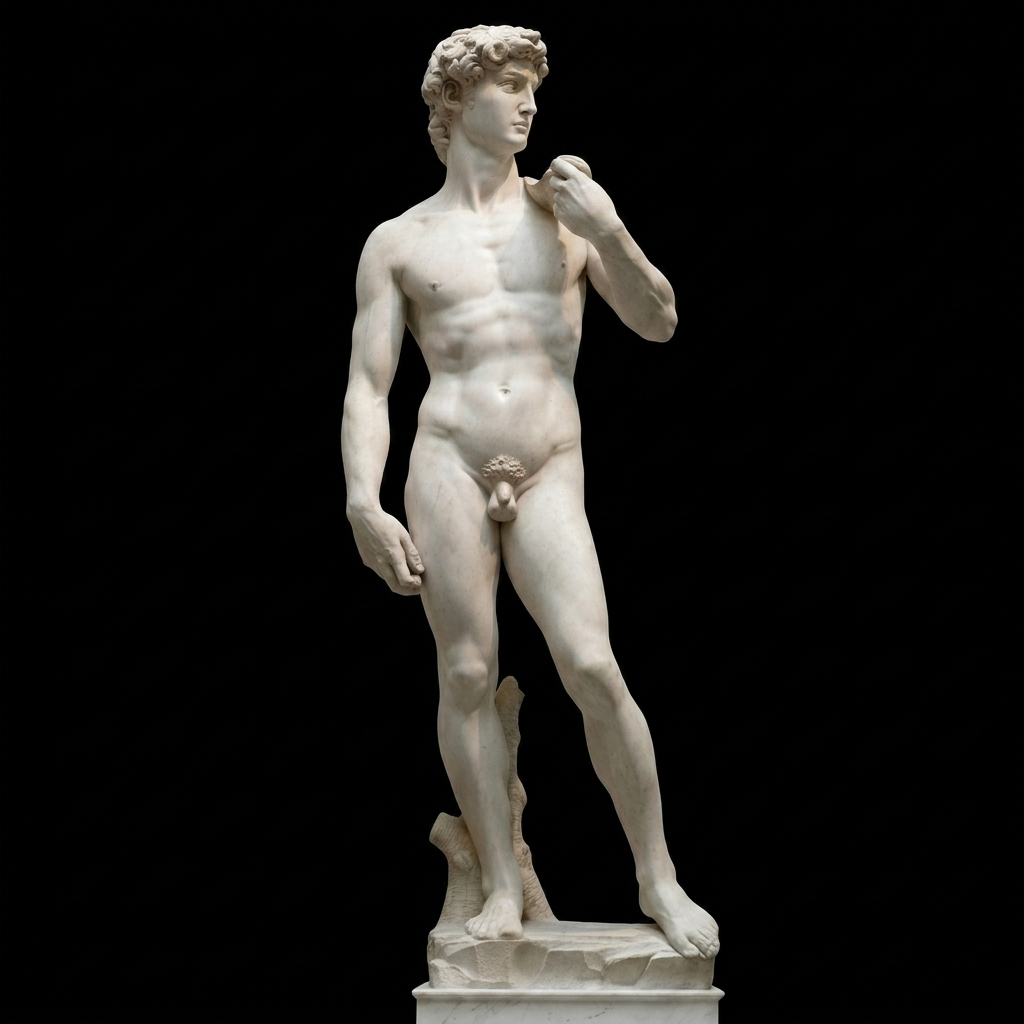 David Natural Marble Statue