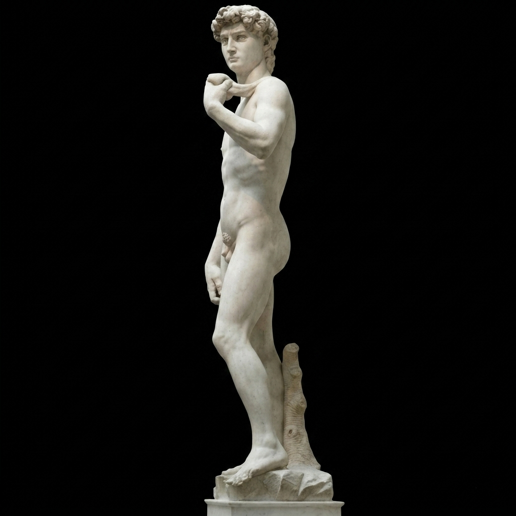 David Natural Marble Statue