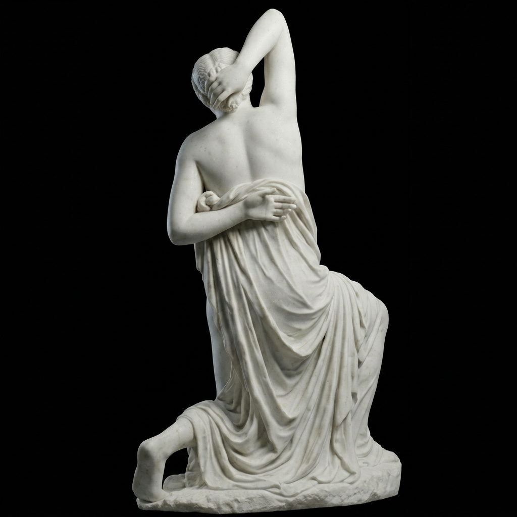 Dying Niobid Natural Marble Statue
