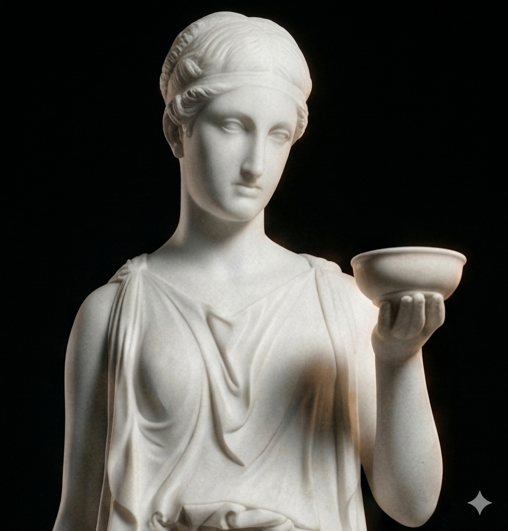 Hebe - Bertel Thorvaldsen Natural Marble Statue