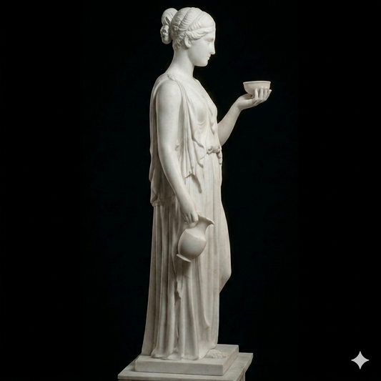 Hebe - Bertel Thorvaldsen Natural Marble Statue