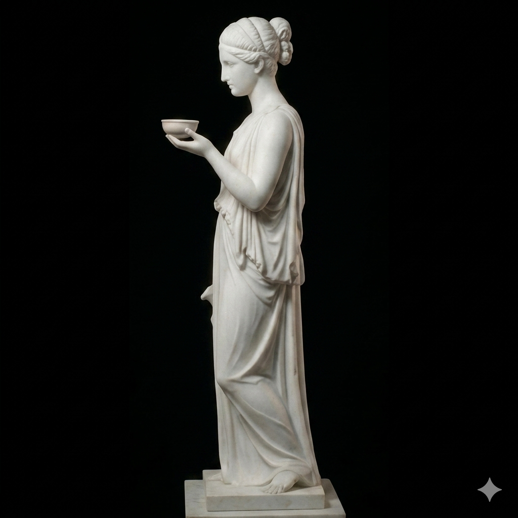 Hebe - Bertel Thorvaldsen Natural Marble Statue