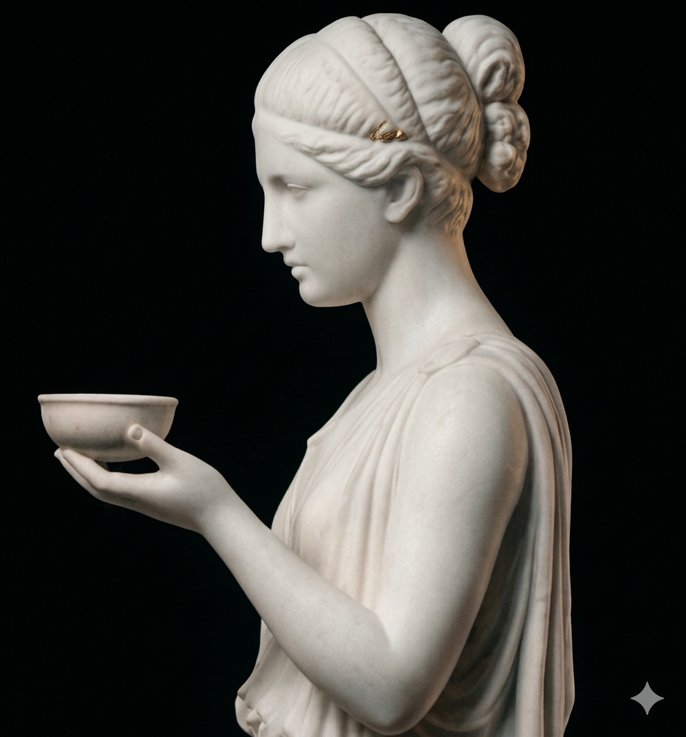 Hebe - Bertel Thorvaldsen Natural Marble Statue
