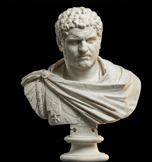 Bust of Caracalla Natural Marble Statue